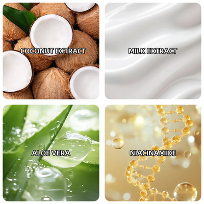 ottilavie Coconut Exfoliating Scrub Cream coconut extract, milk extract, aloe vera, niacinamide on Tampa Home & Garden Store