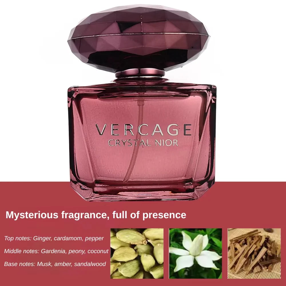 Silcy Skin Osmanthus Peony Pomegranate perfume bottle, Crystal Diamond Series, pink glass with a diamond-cut cap on Tampa Home & Garden Store