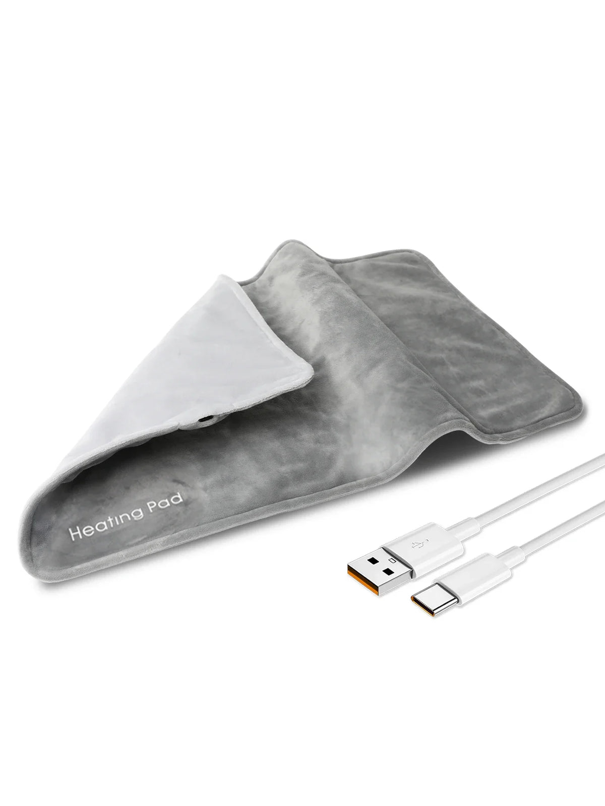 Silcy Skin USB 5V heating pad grey 19.6x11.8 in mini heated blanket with 59in USB cable on Tampa Home & Garden Store