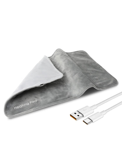 Silcy Skin USB 5V heating pad grey 19.6x11.8 in mini heated blanket with 59in USB cable on Tampa Home & Garden Store