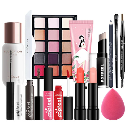 POPFEEL all-in-one makeup kit by Silcy Skin with eyeshadow palette, foundation and lip gloss on Tampa Home & Garden Store