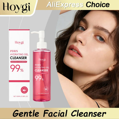 Hoygi PDRN Hydrating Gel Cleanser bottle with pink pump beside white packaging box on Tampa Home & Garden Store