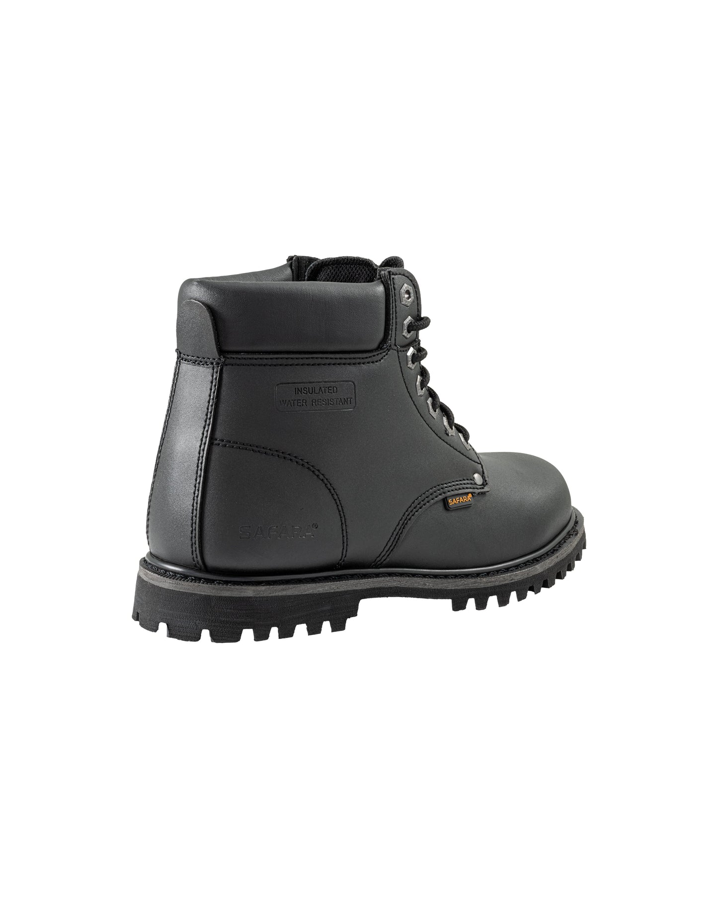 Safara Premium Black Leather 6" Water Resistant Work Boots [R6612] - Tampa Home & Garden Store