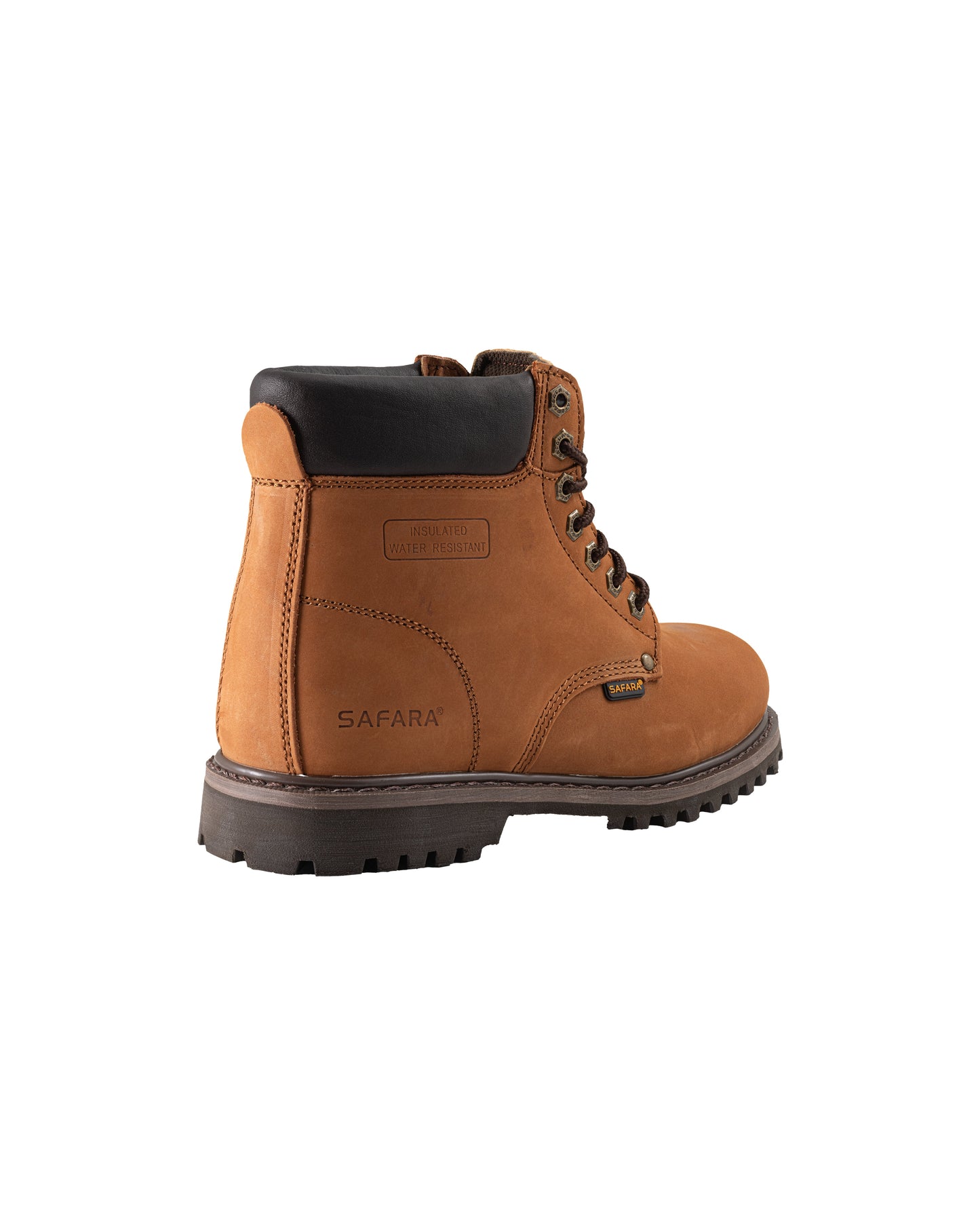 Safara Premium Brown Nubuck 6" Steel Toe Water Resistant Work Boots [R663S] - Tampa Home & Garden Store