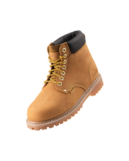 Safara Premium Wheat Nubuck 6" Water Resistant Work Boots [R6611] - Tampa Home & Garden Store