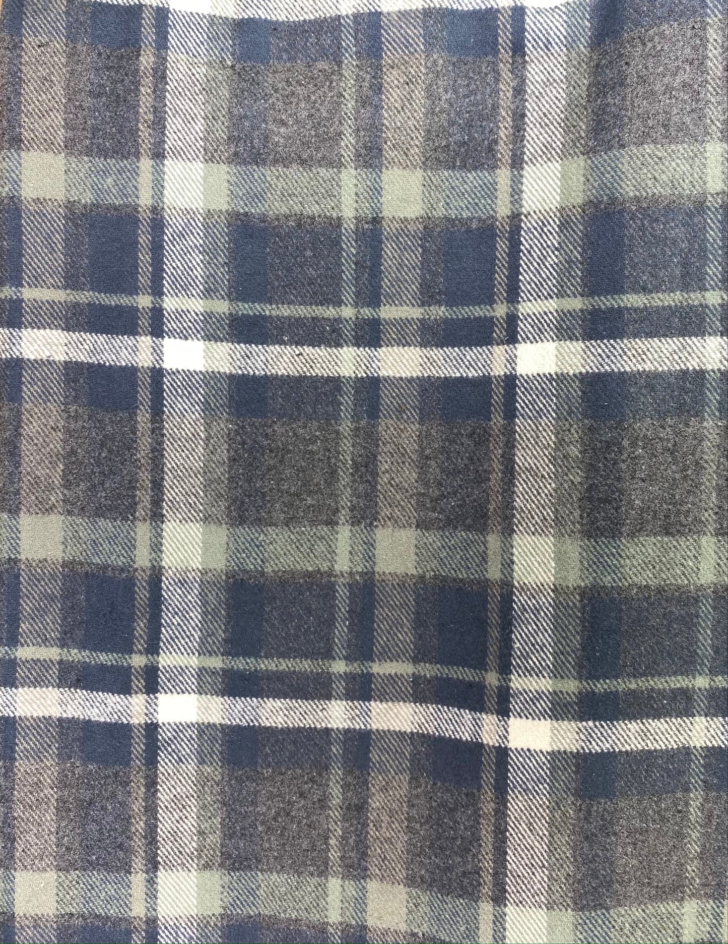 Sage, Dusty Blue, Heather Gray, and Cream Flannel Plaid Infinity or Blanket Scarf - Tampa Home & Garden Store