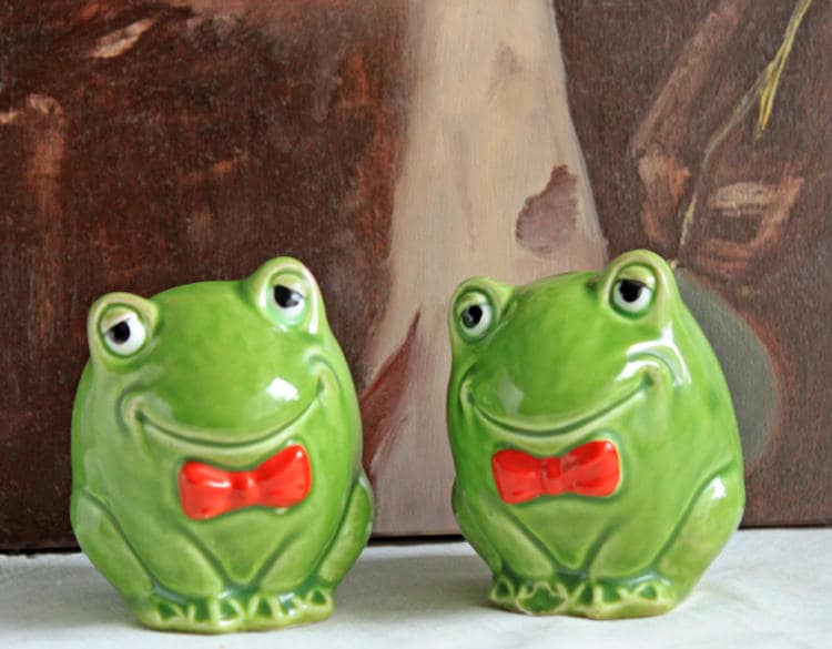 Salt and Pepper Frog Shakers.  Funky Shakers. - Tampa Home & Garden Store