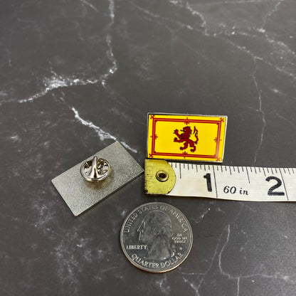 Saltire and Royal Flags of Scotland Small Enamel Coated Metal Pins - Tampa Home & Garden Store