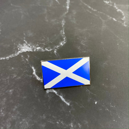 Saltire and Royal Flags of Scotland Small Enamel Coated Metal Pins - Tampa Home & Garden Store
