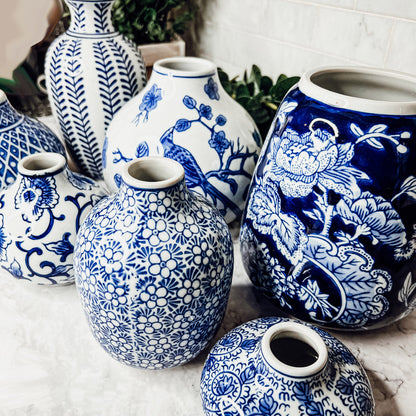 Samira Blue Vases - Tampa Home & Garden Store