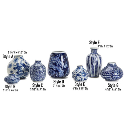 Samira Blue Vases - Tampa Home & Garden Store