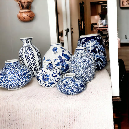 Samira Blue Vases - Tampa Home & Garden Store