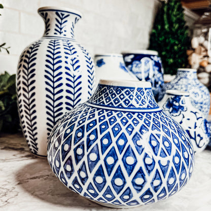 Samira Blue Vases - Tampa Home & Garden Store