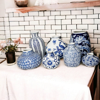 Samira Blue Vases - Tampa Home & Garden Store