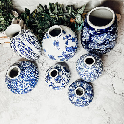 Samira Blue Vases - Tampa Home & Garden Store