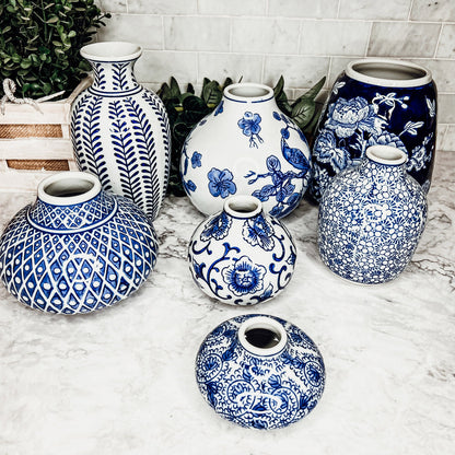 Samira Blue Vases - Tampa Home & Garden Store
