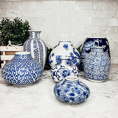 Samira Blue Vases - Tampa Home & Garden Store