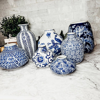 Samira Blue Vases - Tampa Home & Garden Store