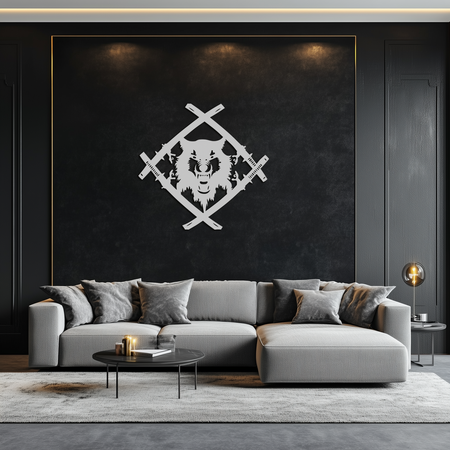 Samurai Wolf Metal Wall Art - Unique Warrior-Inspired Steel Decor - KAF087 - Tampa Home & Garden Store