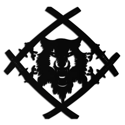 Samurai Wolf Metal Wall Art - Unique Warrior-Inspired Steel Decor - KAF087 - Tampa Home & Garden Store