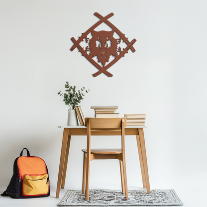 Samurai Wolf Metal Wall Art - Unique Warrior-Inspired Steel Decor - KAF087 - Tampa Home & Garden Store