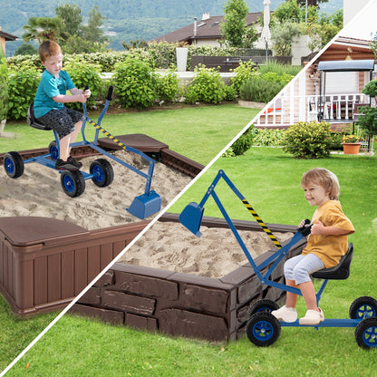Sand Digger for Kids with 2-Handed Controls and Flexible Shovel