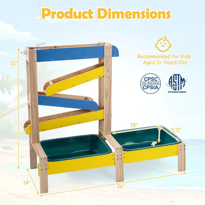 Sand and Water Table For Toddlers With Two Basins