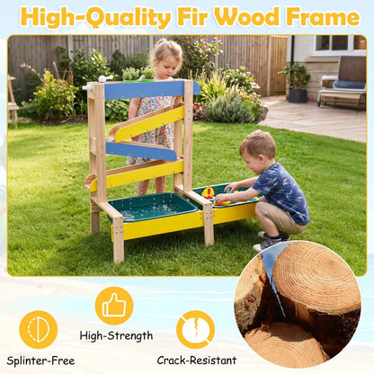 Sand and Water Table For Toddlers With Two Basins
