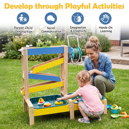 Sand and Water Table For Toddlers With Two Basins