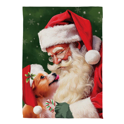 Santa & Olive Suede Garden Flag - Tampa Home & Garden Store