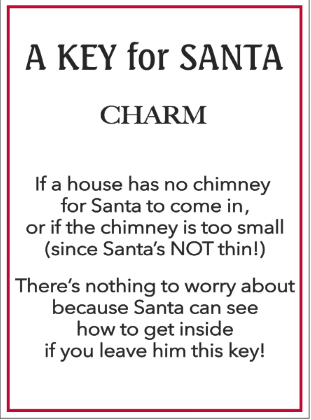 Santa's Key Charm - Tampa Home & Garden Store
