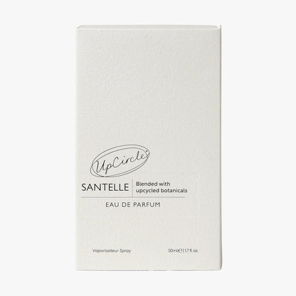Santelle Eau De Parfum box by UpCircle, white textured carton with UpCircle logo and 50 ml spray on Tampa Home & Garden Store