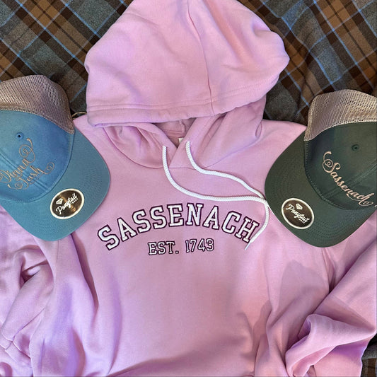 Sassenach Collegiate Embroidered Soft Fleece Unisex Sweatshirt Hoodie - Outlander Inspiration - Tampa Home & Garden Store