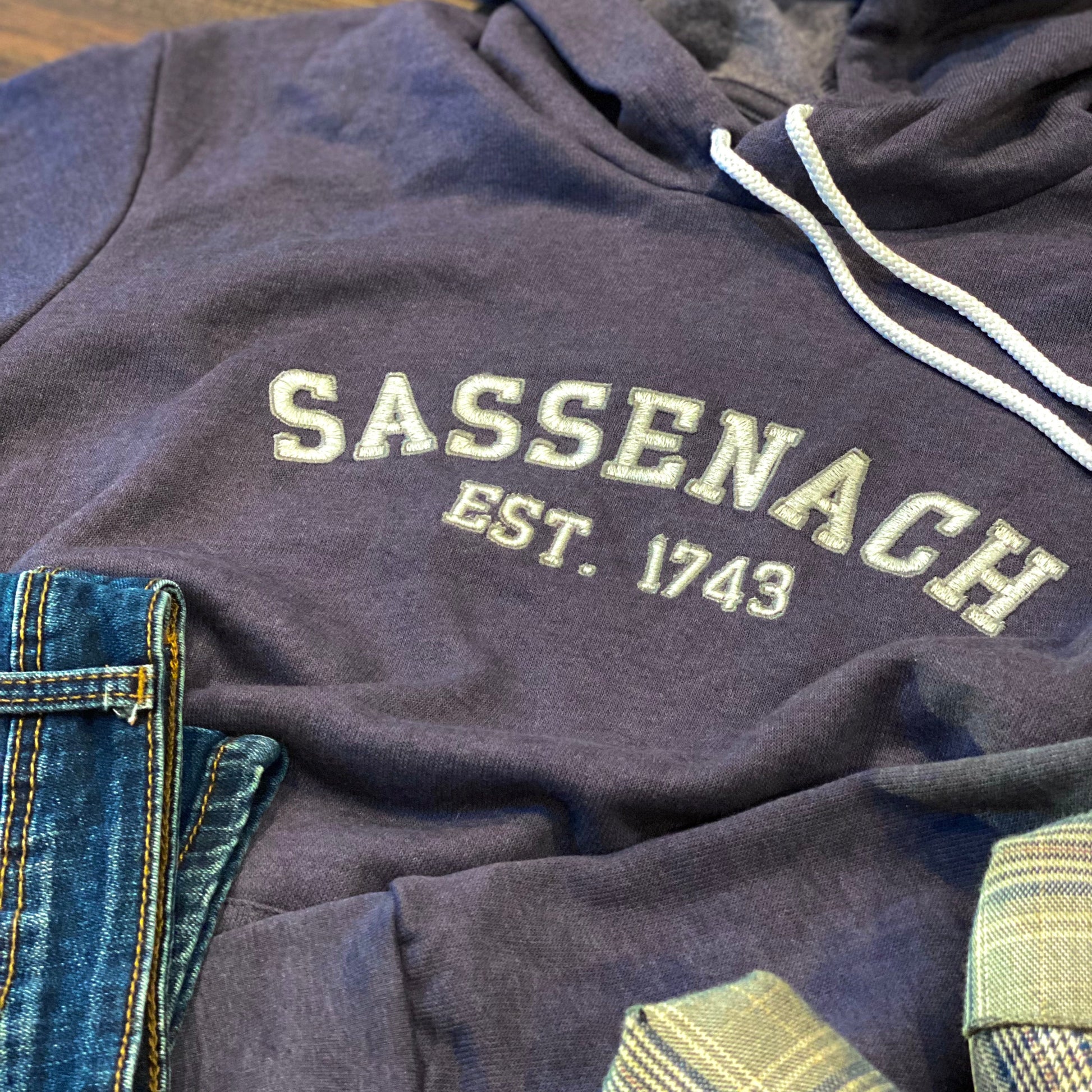 Sassenach Collegiate Embroidered Soft Fleece Unisex Sweatshirt Hoodie - Outlander Inspiration - Tampa Home & Garden Store