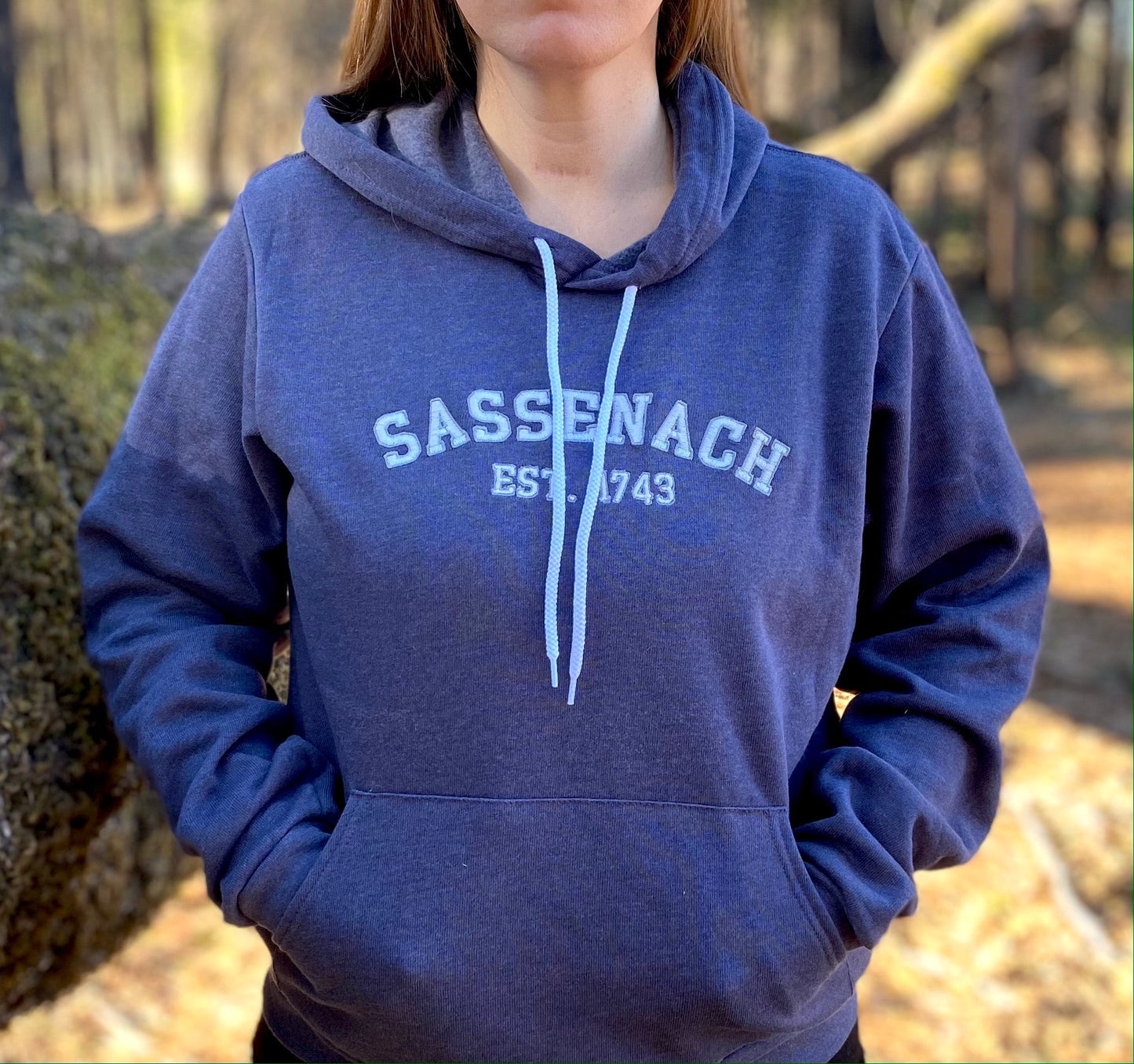 Sassenach Collegiate Embroidered Soft Fleece Unisex Sweatshirt Hoodie - Outlander Inspiration - Tampa Home & Garden Store