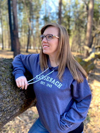 Sassenach Collegiate Embroidered Soft Fleece Unisex Sweatshirt Hoodie - Outlander Inspiration - Tampa Home & Garden Store