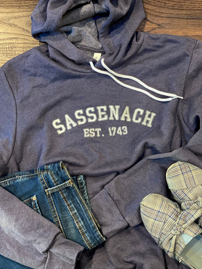 Sassenach Collegiate Embroidered Soft Fleece Unisex Sweatshirt Hoodie - Outlander Inspiration - Tampa Home & Garden Store