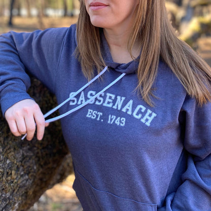 Sassenach Collegiate Embroidered Soft Fleece Unisex Sweatshirt Hoodie - Outlander Inspiration - Tampa Home & Garden Store