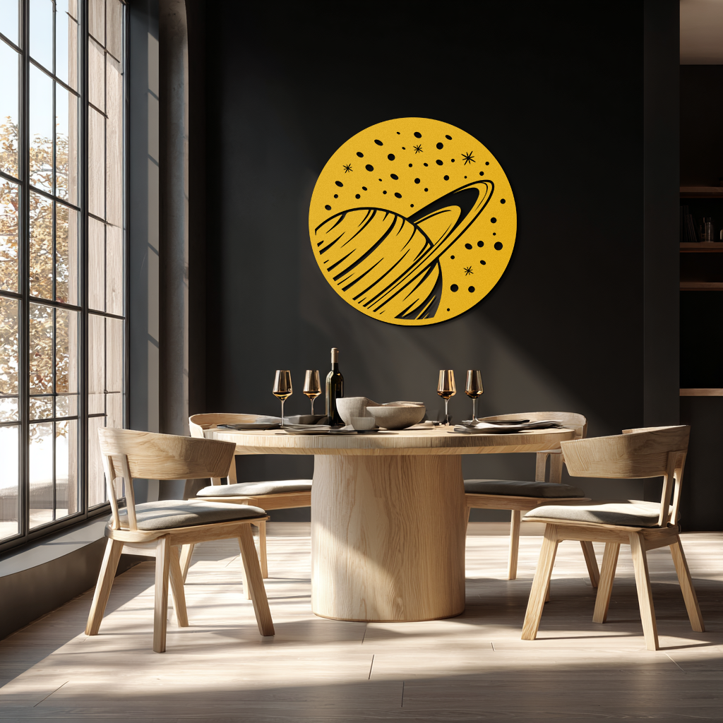 Saturn Planet Metal Wall Art - Cosmic Space Decor- KAF187 - Tampa Home & Garden Store