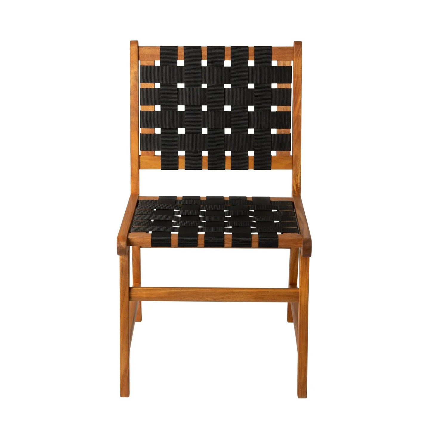 Sava Indoor Outdoor Armless Dining Side Chair in Black Webbing - Tampa Home & Garden Store