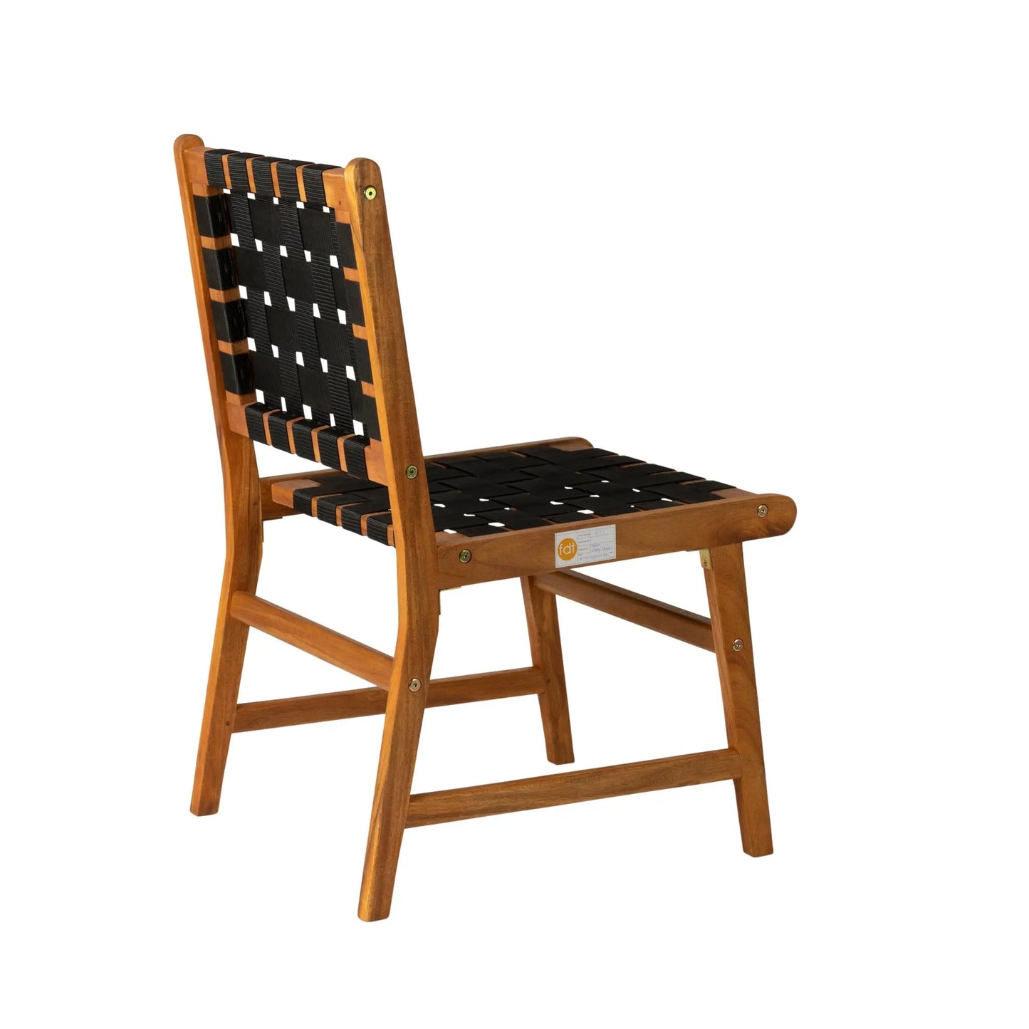Sava Indoor Outdoor Armless Dining Side Chair in Black Webbing - Tampa Home & Garden Store