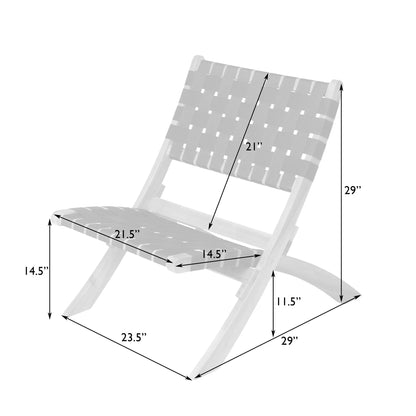 Sava Folding Outdoor Chair gray woven fabric Fire Sense/Balkene Home on Tampa Home & Garden Store