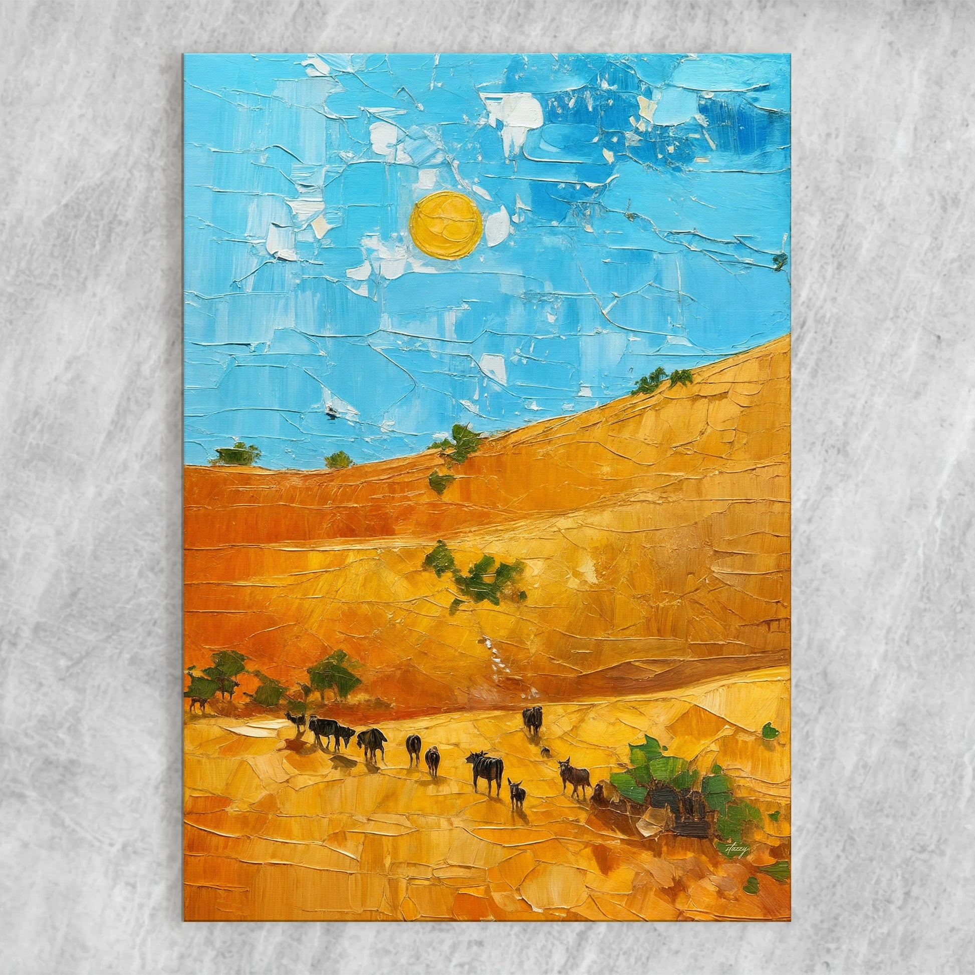 Canvas Print Savannah Daze by Tailored Canvases, crafting canvas with blue sky and orange dunes on Tampa Home & Garden Store