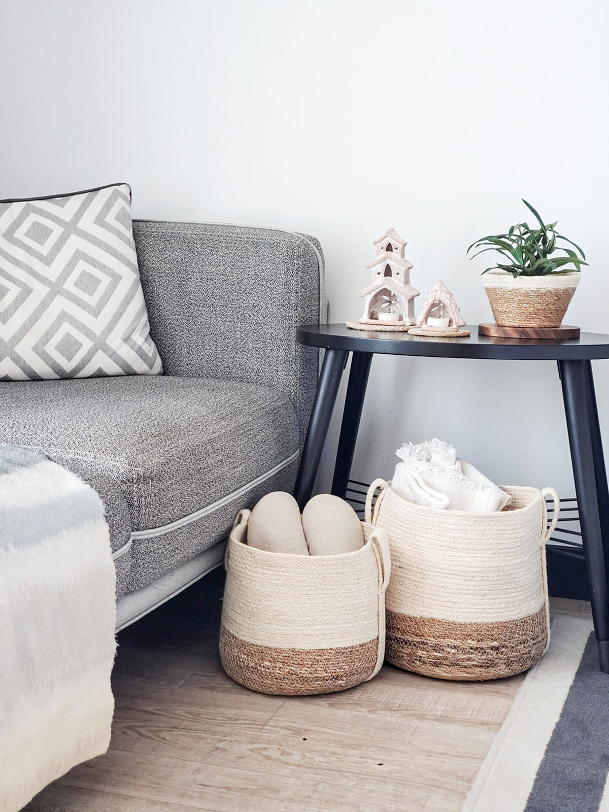 Savar Basket with Side Handle - Tampa Home & Garden Store