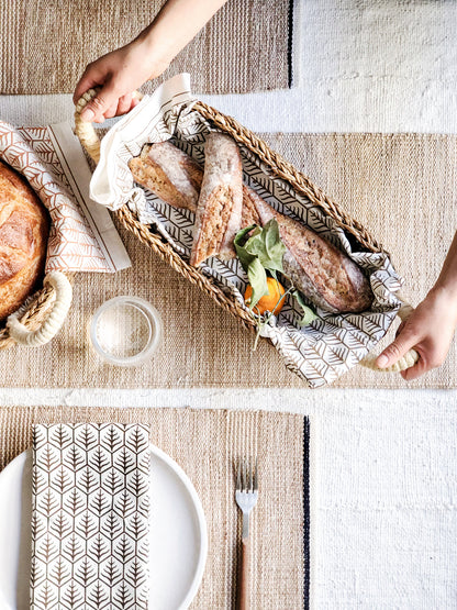 Savar Bread Basket with White Handle - Tampa Home & Garden Store