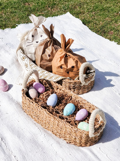 Savar Bread Basket with White Handle - Tampa Home & Garden Store