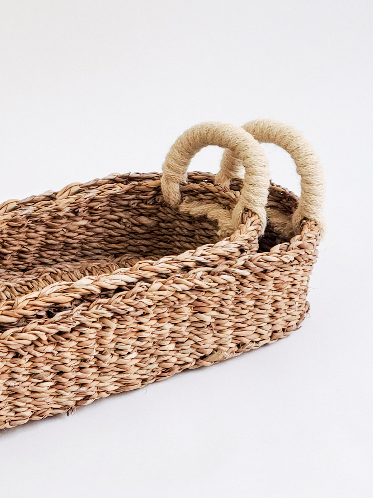 Savar Bread Basket with White Handle - Tampa Home & Garden Store