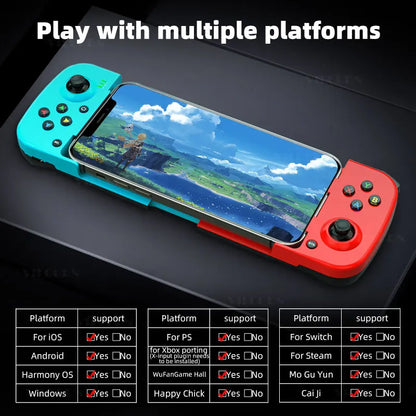 D3 Mobile Wireless Gamepad for Cell Phone with Turbo Macro, turquoise and red grips on Tampa Home & Garden Store