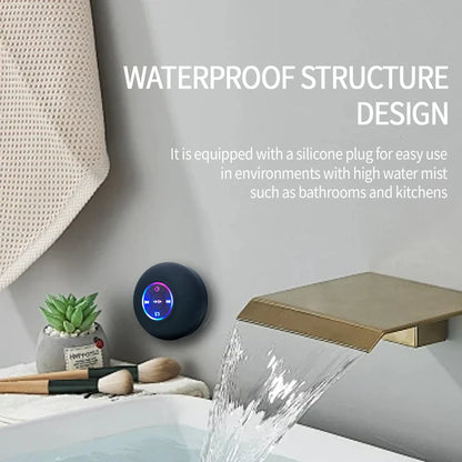 Portable Waterproof Bluetooth Speaker with LED Light Suction Cup Outdoor