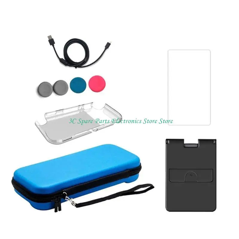 FLIPSTYLEZLLC SZ Storage Bag Waterproof Case for Game Switch blue, USB-C cable, screen protector on Tampa Home & Garden Store